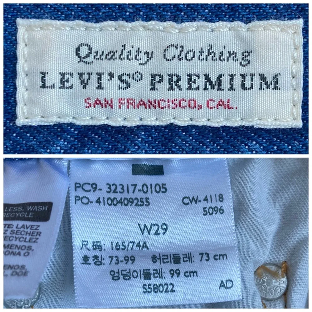 Levi’s 501 Premium Buttonfly Raw Hem Jean Shorts Size 29